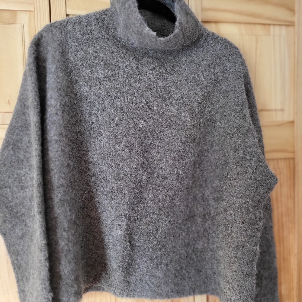 Women's Poetry high neck alpaca boucle sweater, Sz XL (US 16)